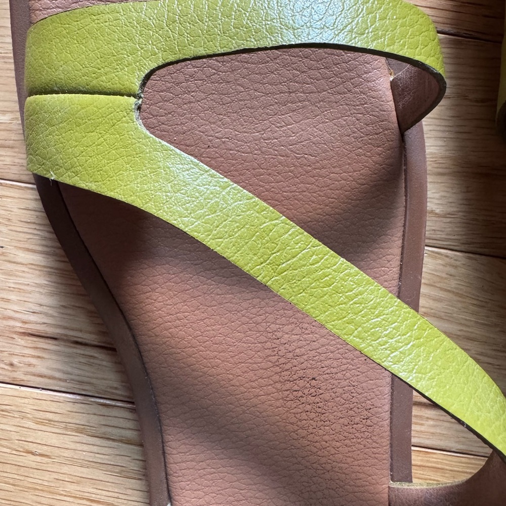Madewell Green Leather Sandals - Picture 5 of 5